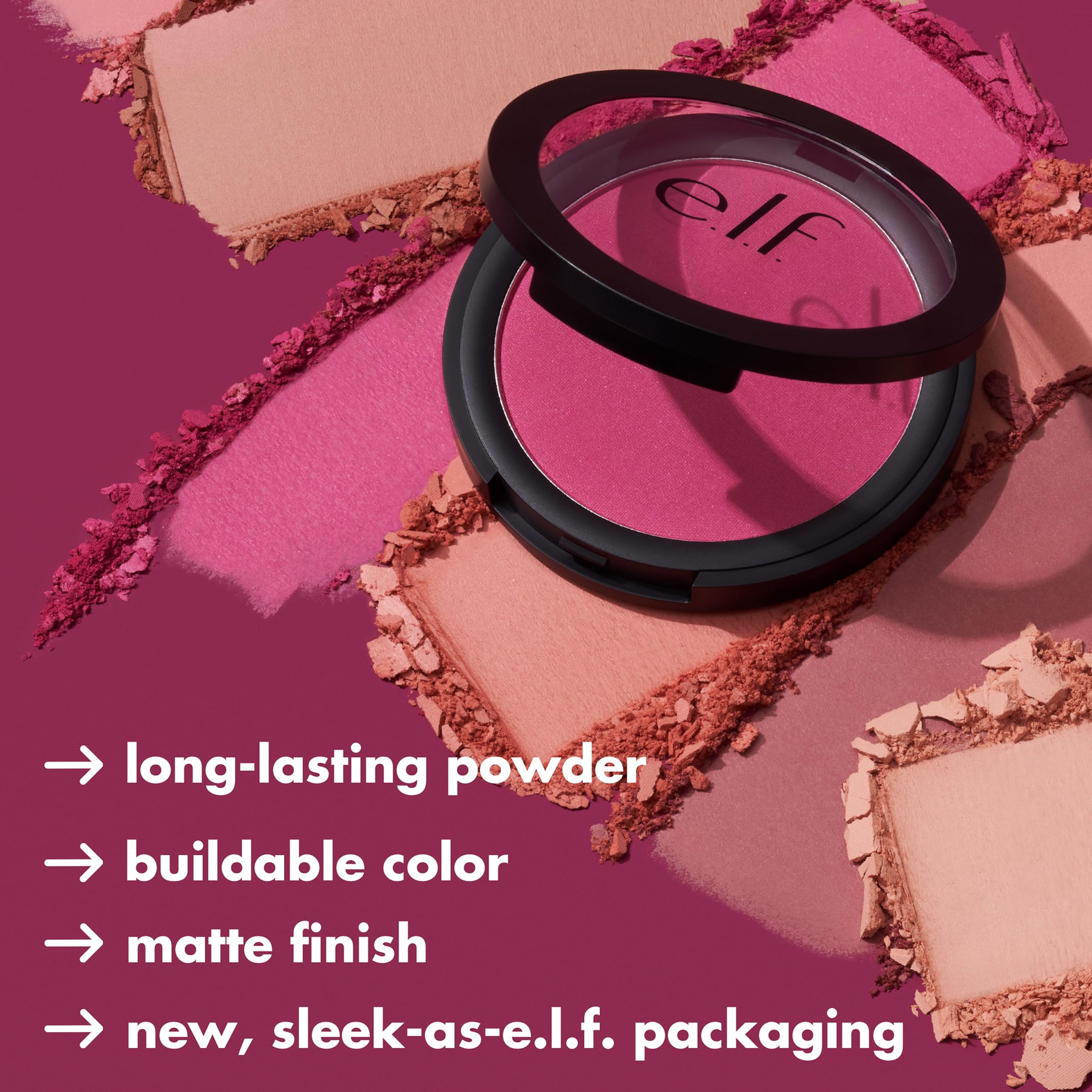 e.l.f. Primer-Infused Blush: Long-Lasting, Buildable Medium Coverage Powder Makeup 4