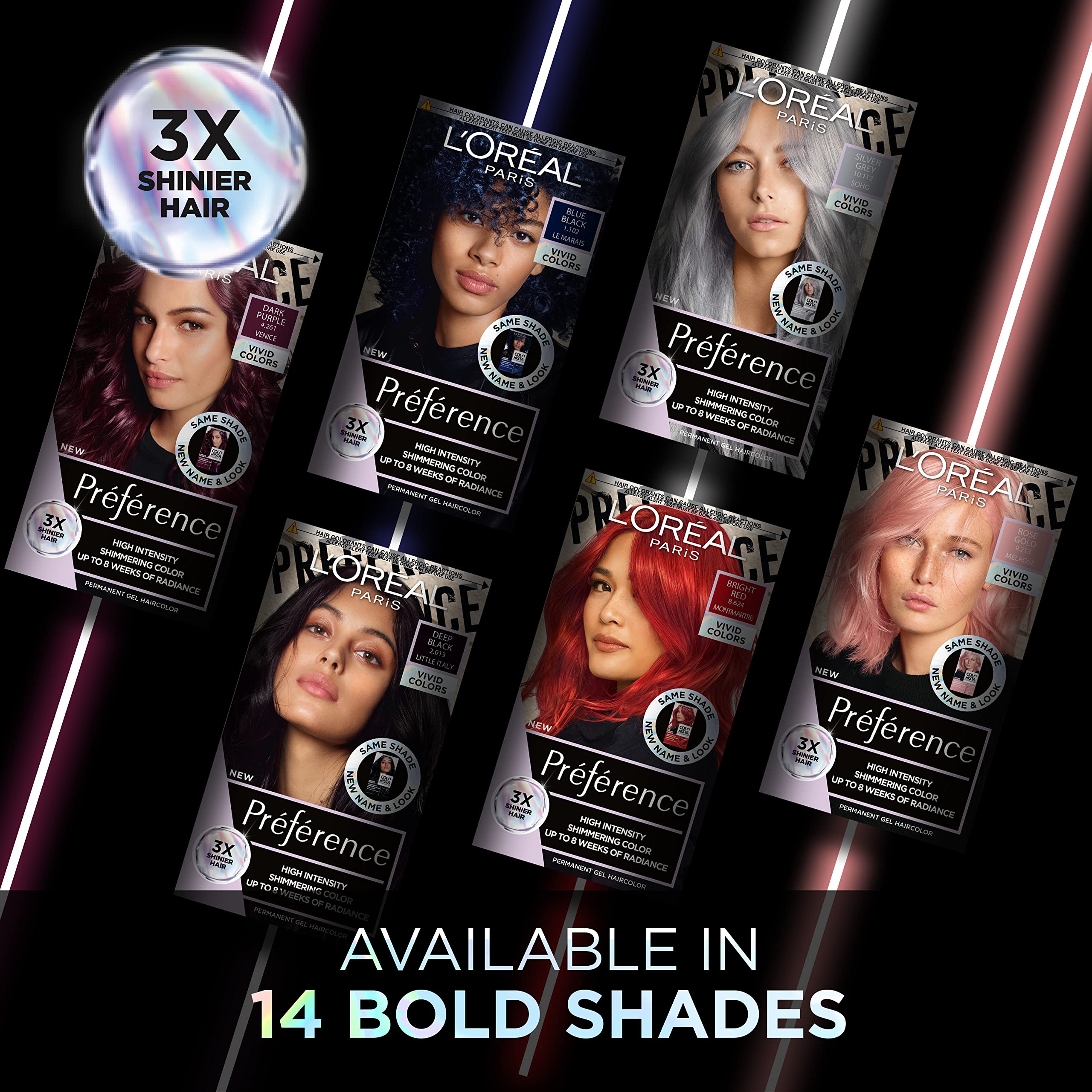 L'Oréal Paris Permanent Hair Colour Vivids Range - Intense Bold Colour & Shine 5