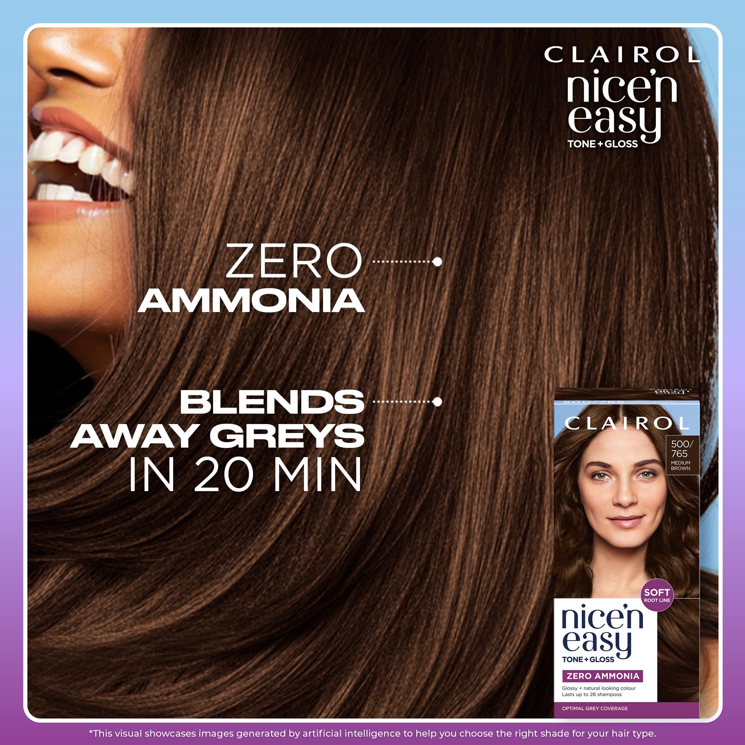 Clairol Nice'n Easy Tone+Gloss Semi Permanent Hair Dye - 400/79 Dark Brown 6
