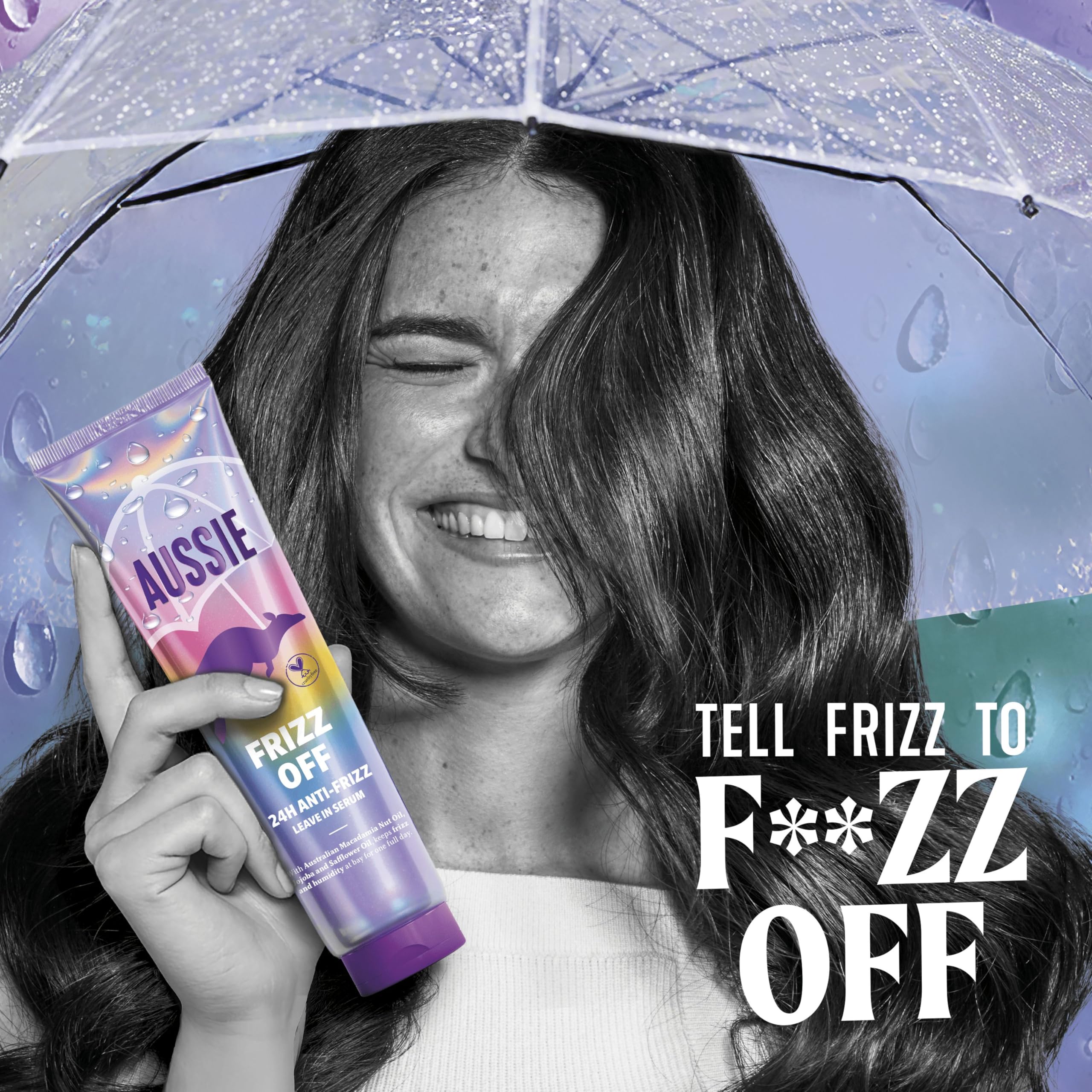 Aussie Frizz Off 24H Ease Leave-In Serum 160ml, hält Frizz und Feuchtigkeit fern 9