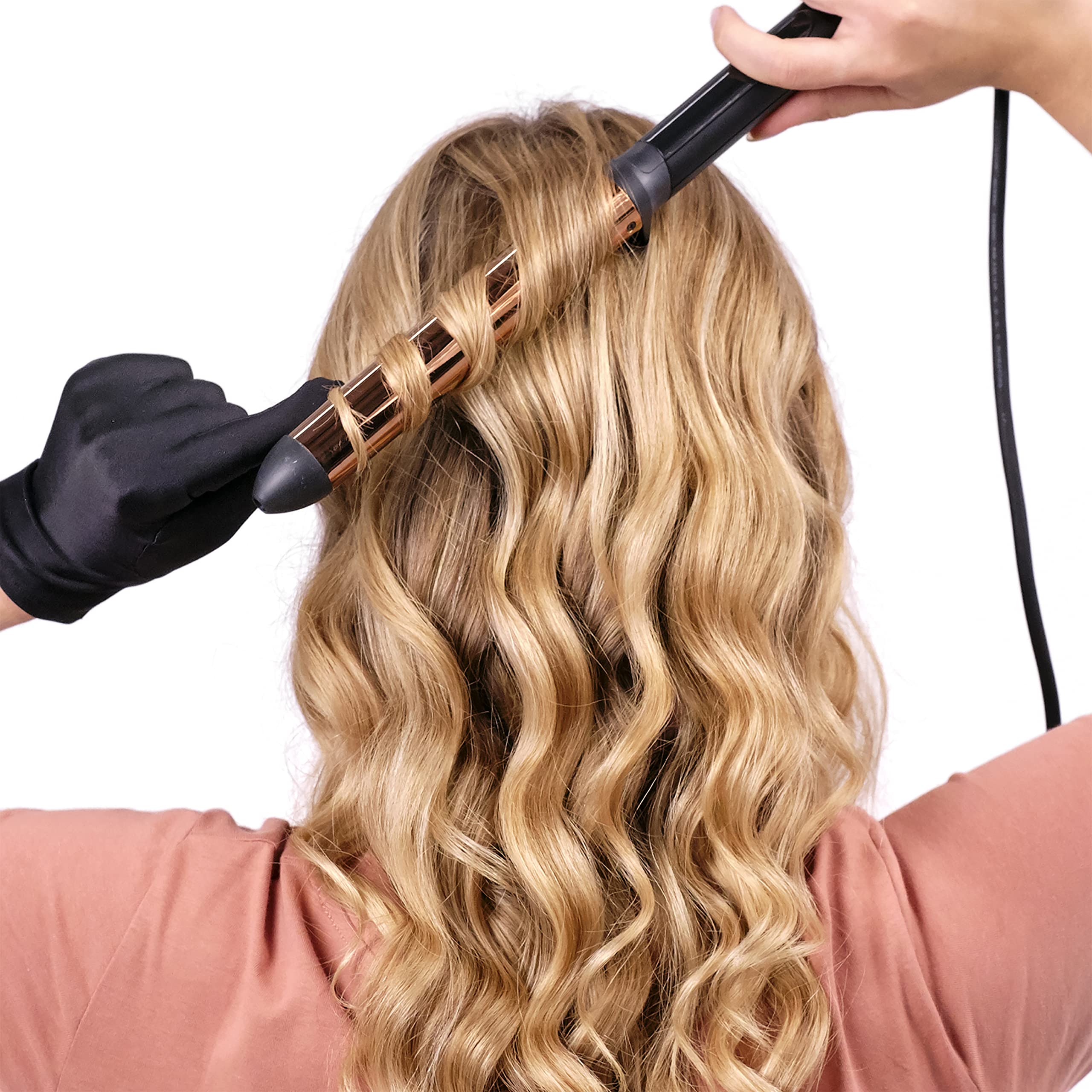 BaByliss Titanium Brilliance Waves Lockenstab – 28 mm Lockenstab für sanfte Wellen und definierte Locken, professioneller Lockenstab mit Titanbeschichtung, 6 einstellbare Temperaturstufen bis 210 °C, schnelles Aufheizen, 2356U 8