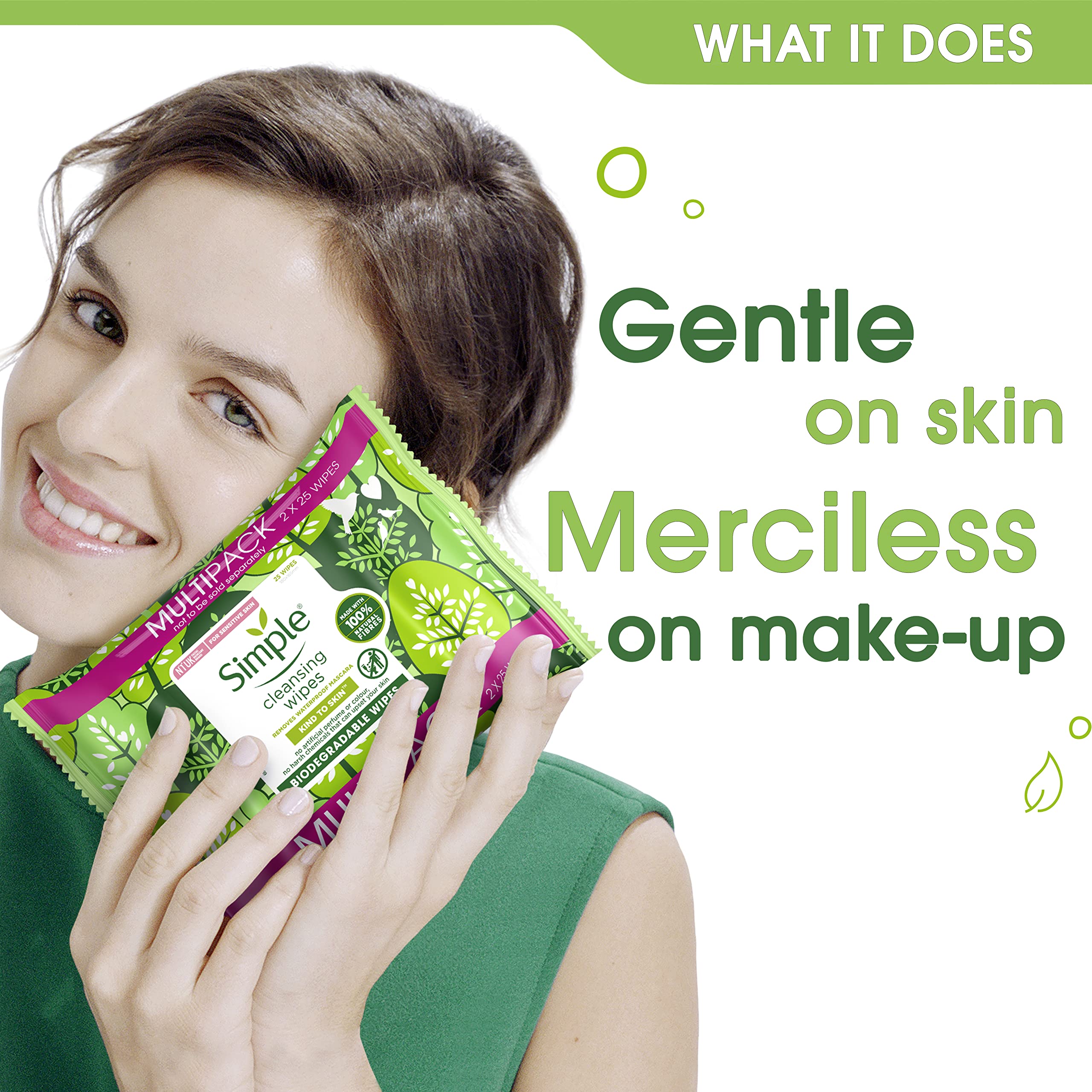 Simple Kind to Skin Biodegradable Cleansing Wipes for Sensitive Skin 4