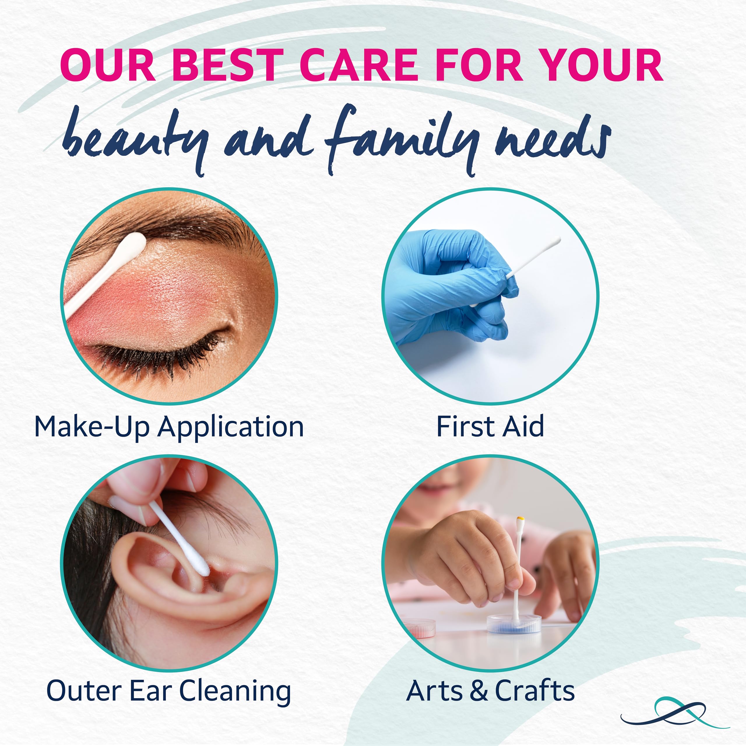 Lil-Lets Cotton Wool Buds with Certified Organic 100% Pure Cotton Tips, Plastic Free 4