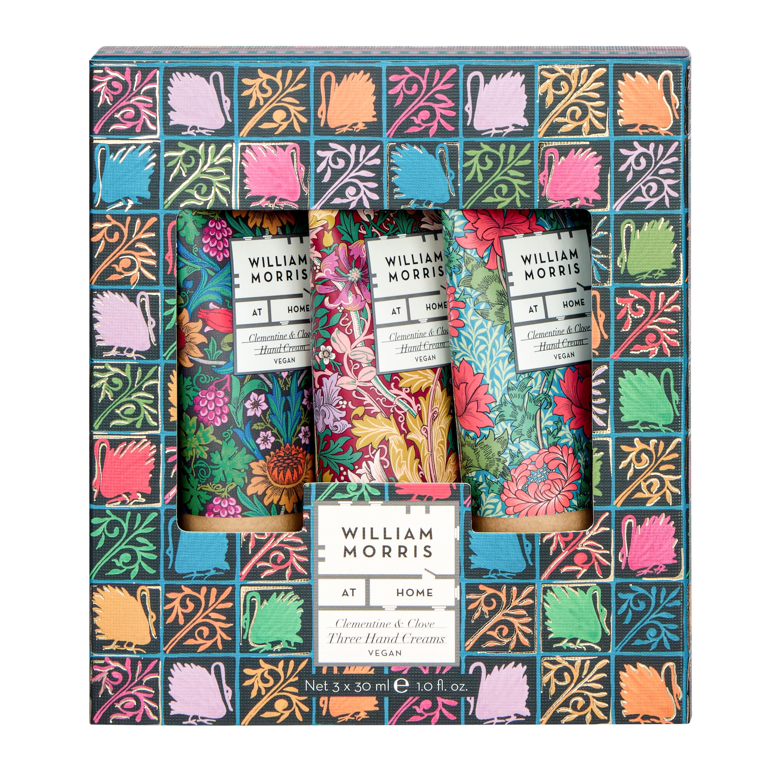 William Morris At Home Hand Cream Trio 3x 30ml with Shea Butter, Clove & Clementine