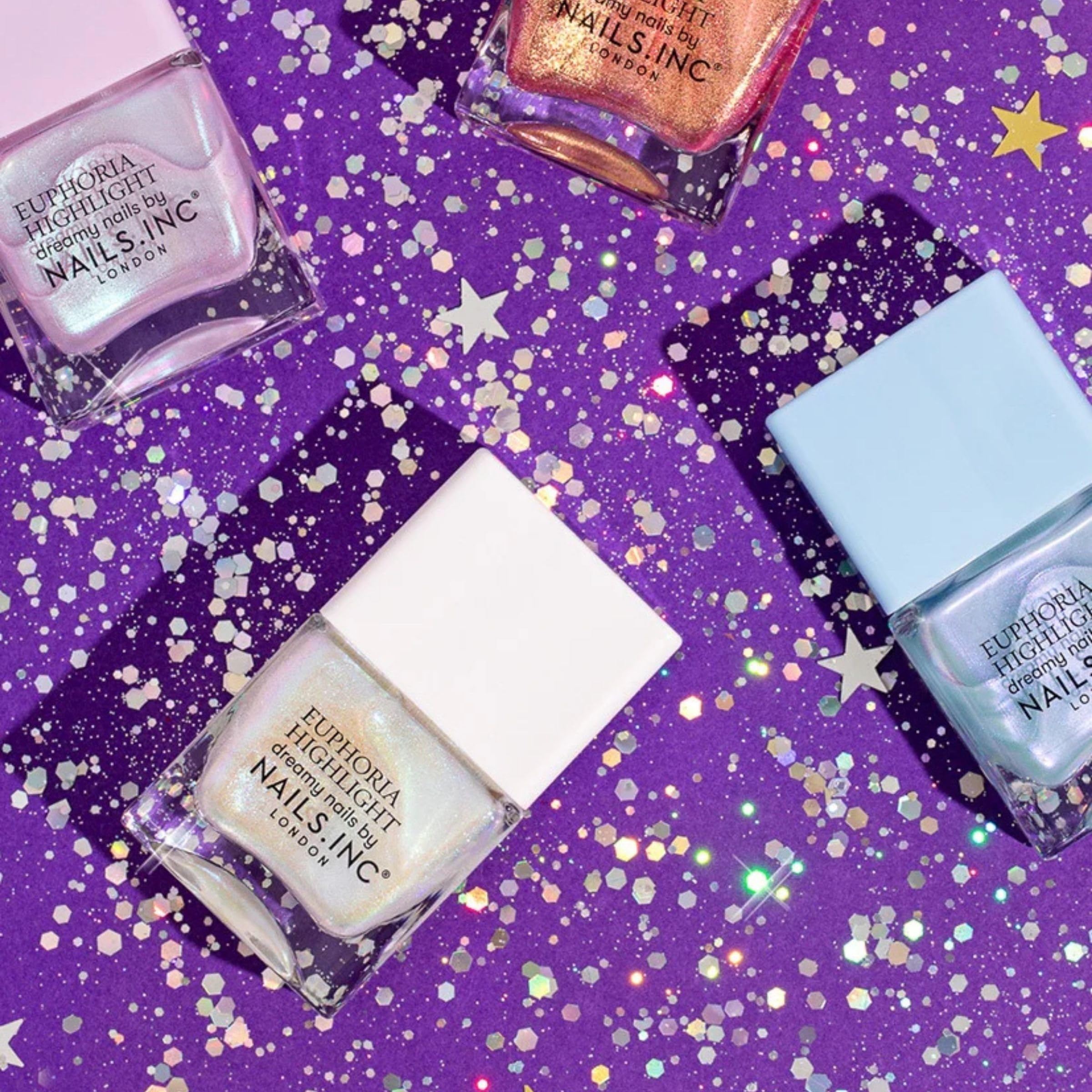 Nails Inc Euphoria Highlight Nail Polish in Make It Mythical - Pearl Shimmer, Quick Dry 4