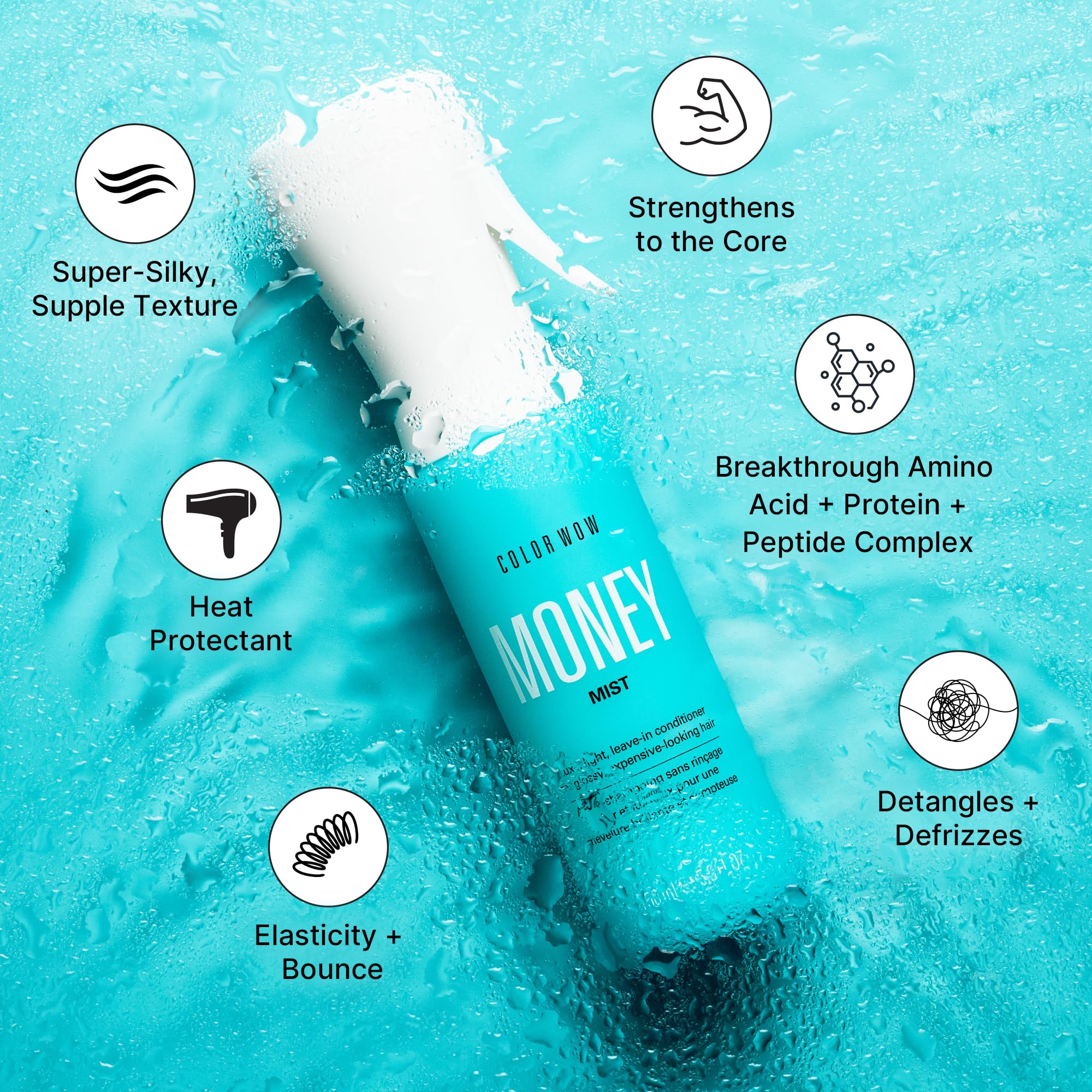 COLOR WOW MONEY MIST Luxe Lightweight Leave-in Conditioner for Glossy Finish