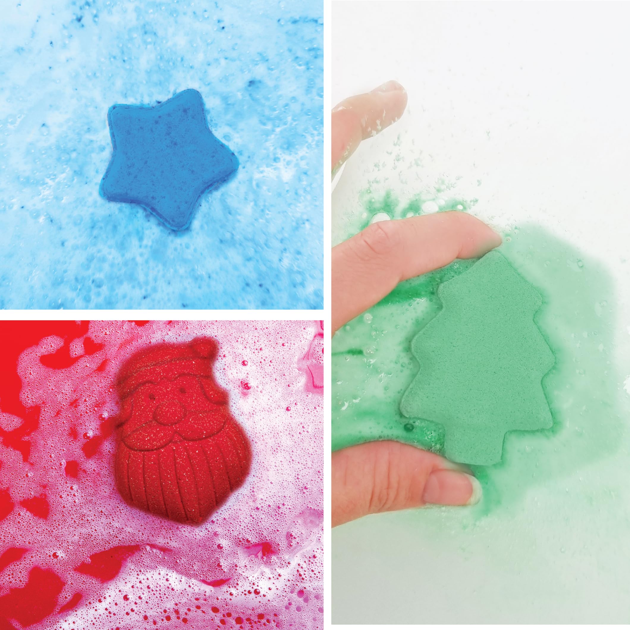 ZIMPLI 3 x UK Made Christmas Bath Bombs Gift Set - Moisturising & Vegan Friendly 3