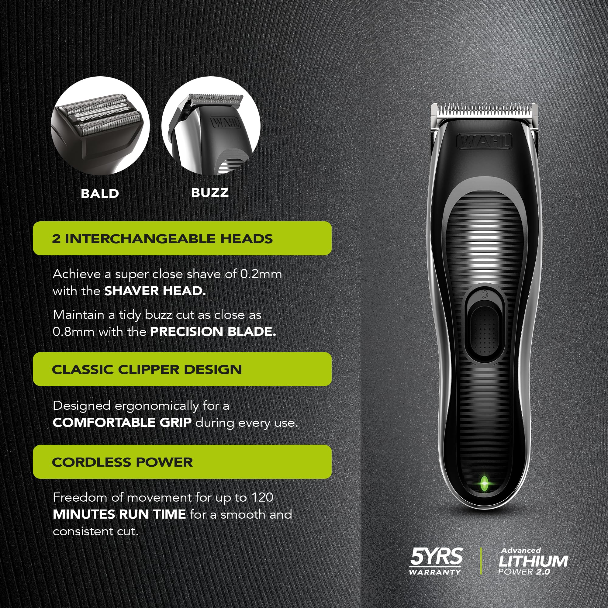 Wahl Bald and Buzz Cut Hair Clipper and Head Shaver for Men 3