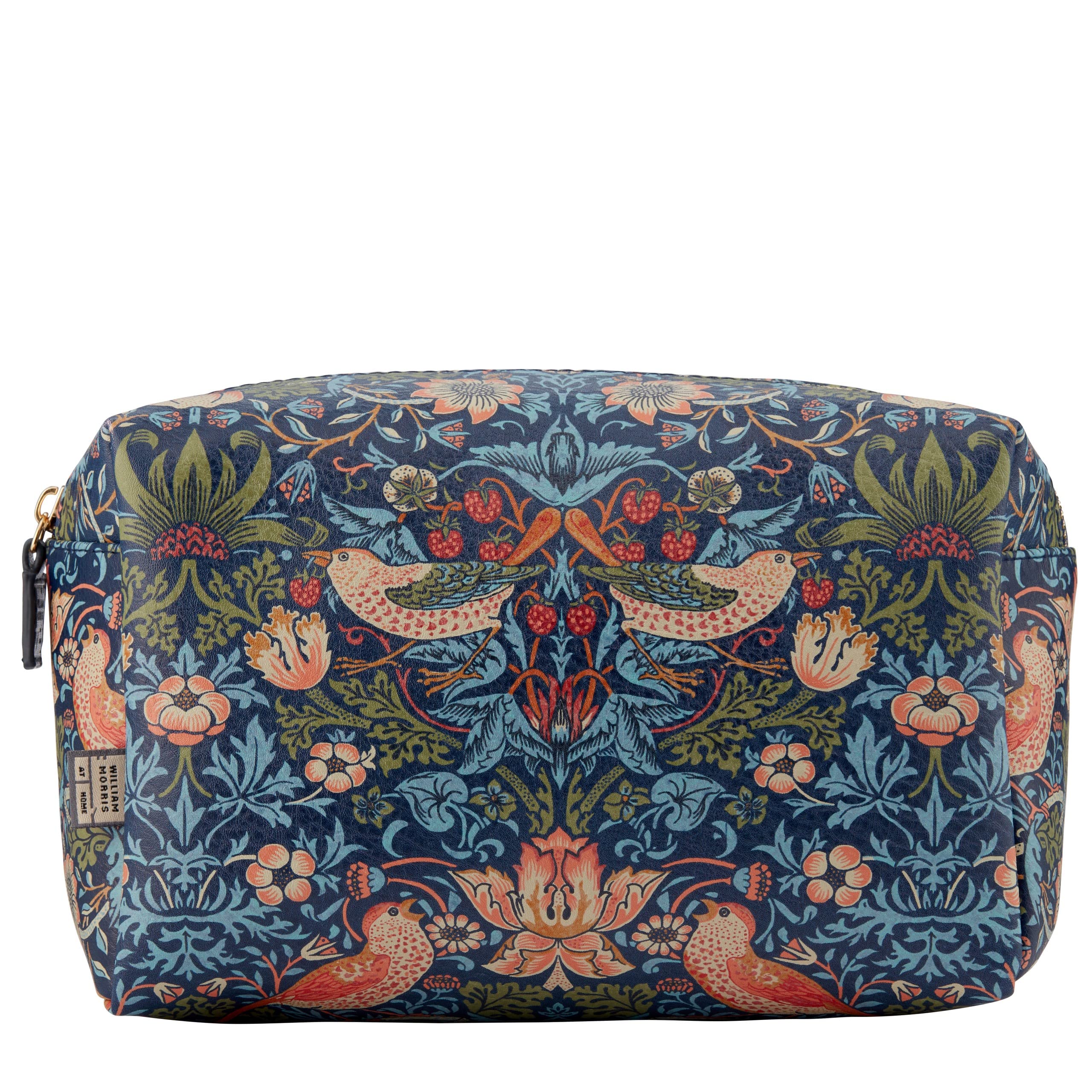 WILLIAM MORRIS AT HOME Large Strawberry Thief Print Wash Bag - Vegan Leather