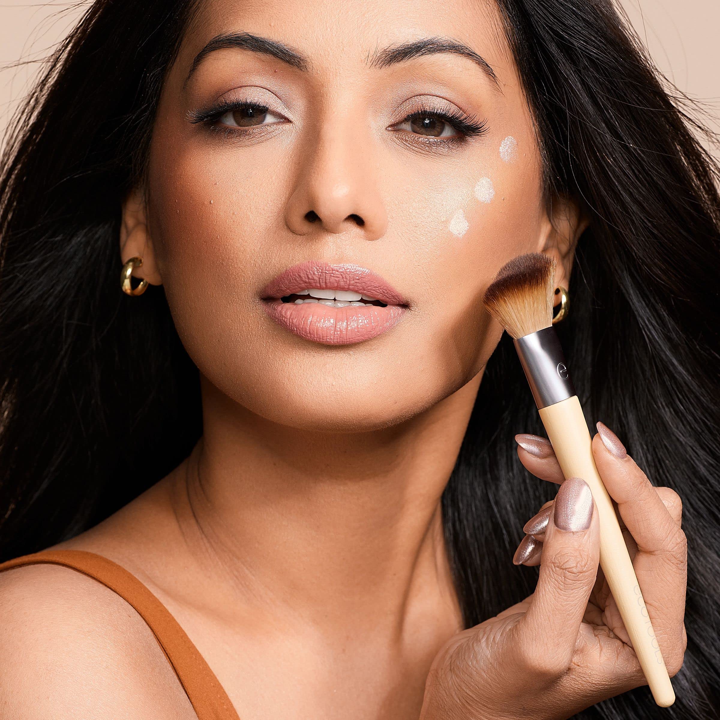 EcoTools New Natural Blush & Highlight Duo Face Makeup Brushes for Liquid and Cream Products 5