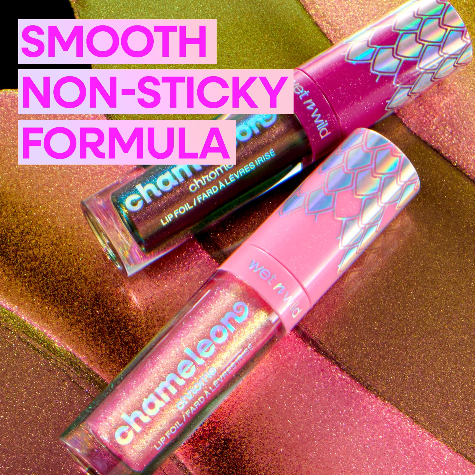 Wet n Wild Chameleon Chrome Lip Foil - Bold Light-Reflecting Lip Gloss in Irid 4