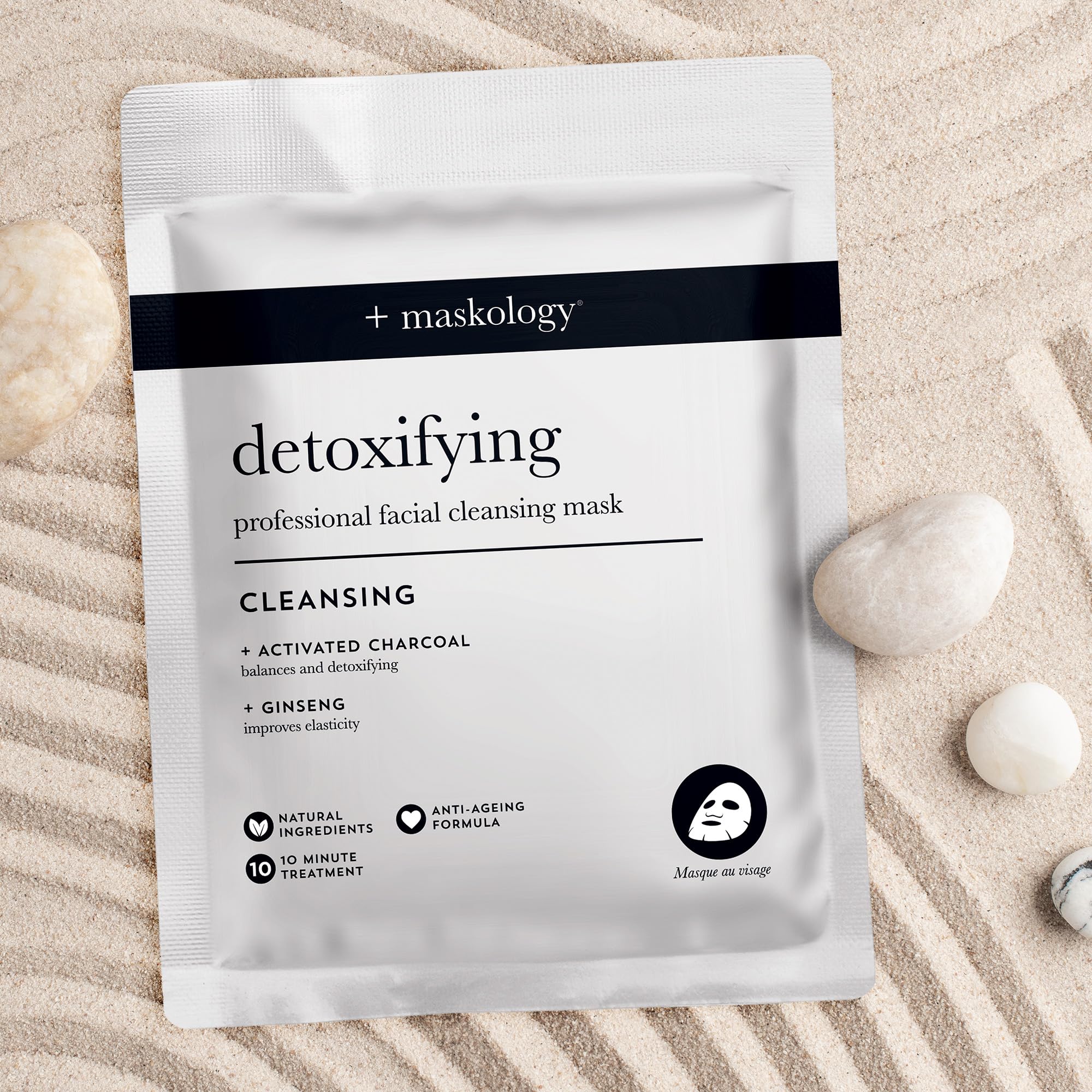 MASKOLOGY Detoxifying Professional Sheet Bubble Mask with Activated Charcoal - Pack of 1 9