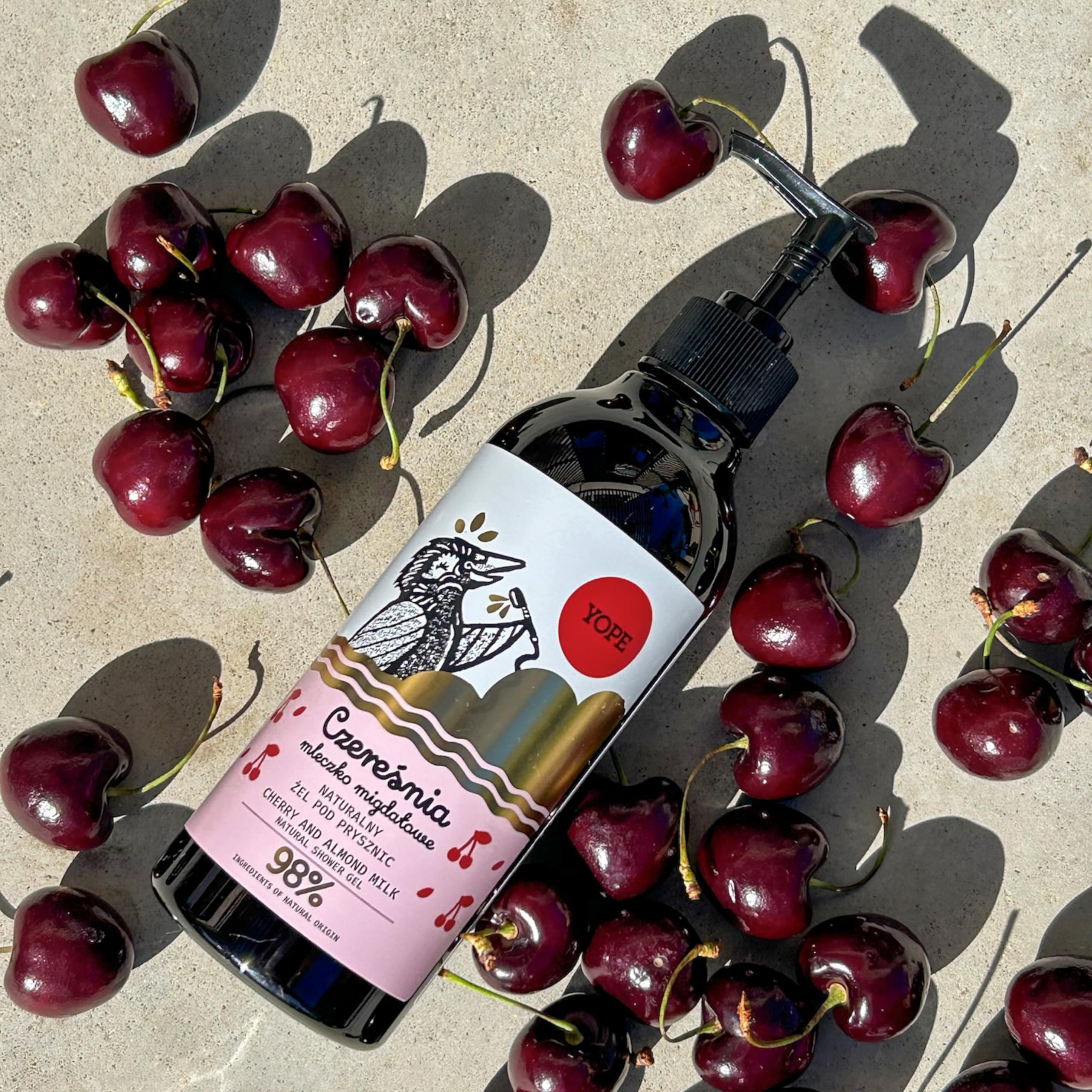 YOPE Natural Shower Gel - Moisturizing Almond Milk & Cherry Extract (450g)