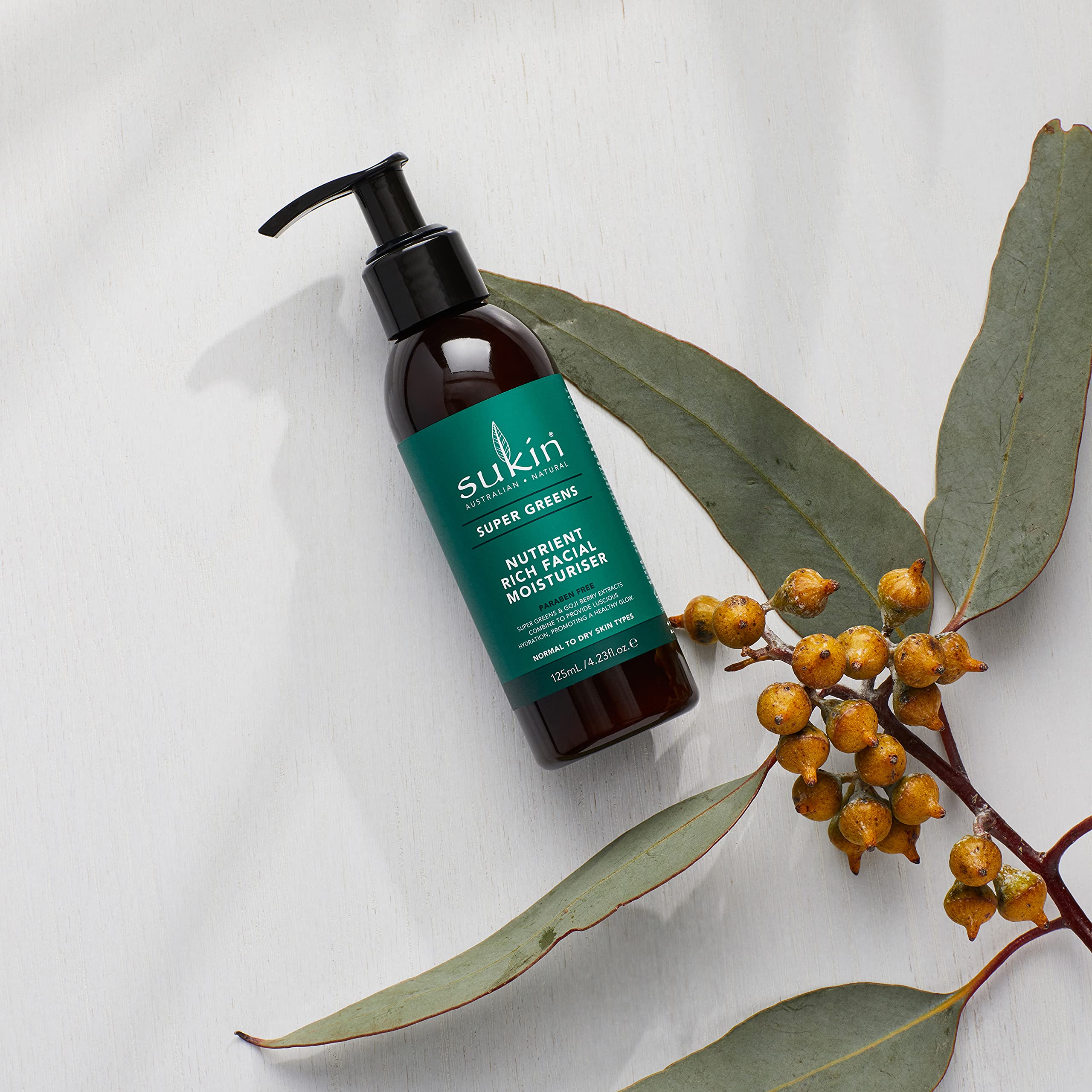 Sukin Super Greens Nutrient Rich Facial Moisturiser, 125ml