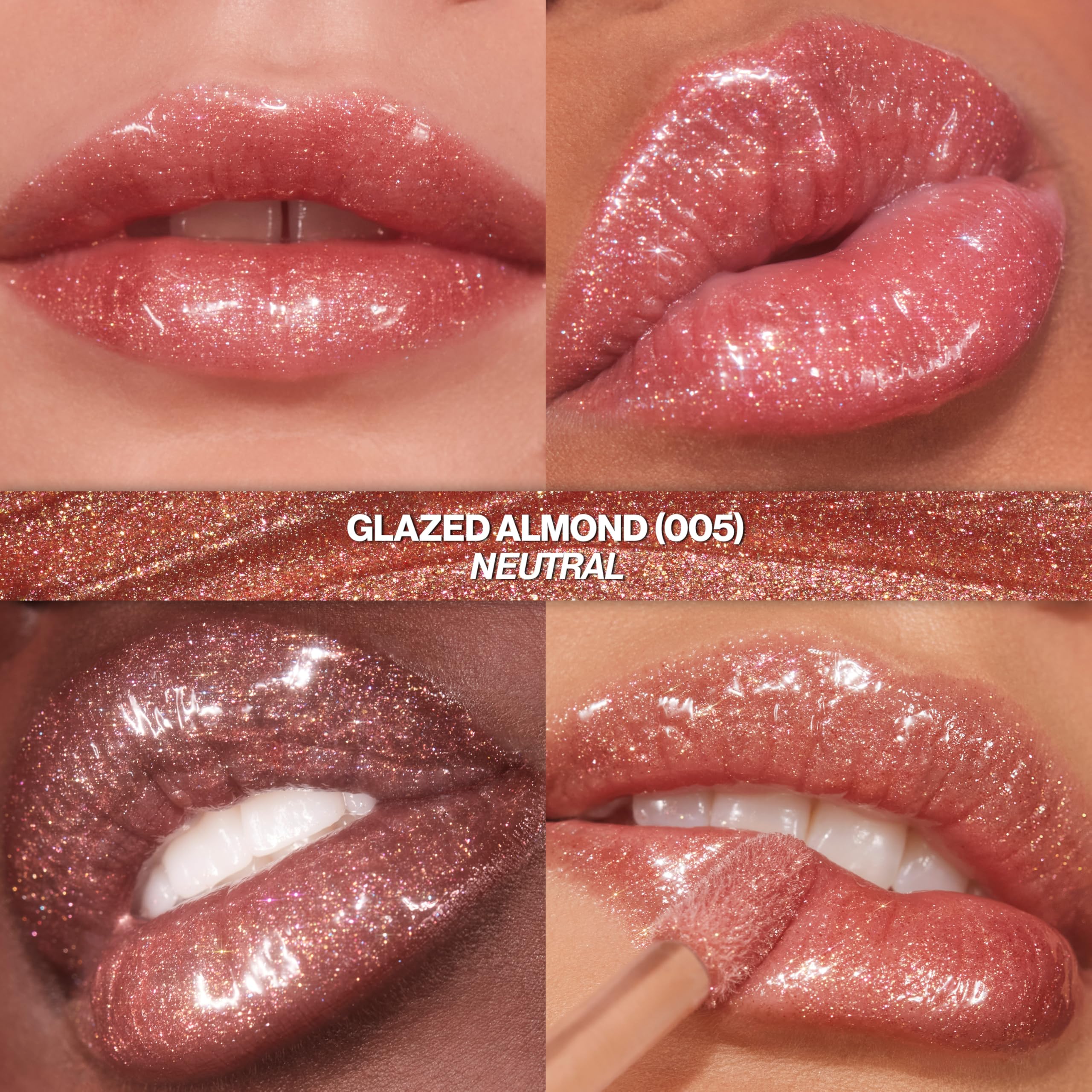 Revlon Super Lustrous Glimmer Gloss in Glazed Almond with Plant-Based Glitter
