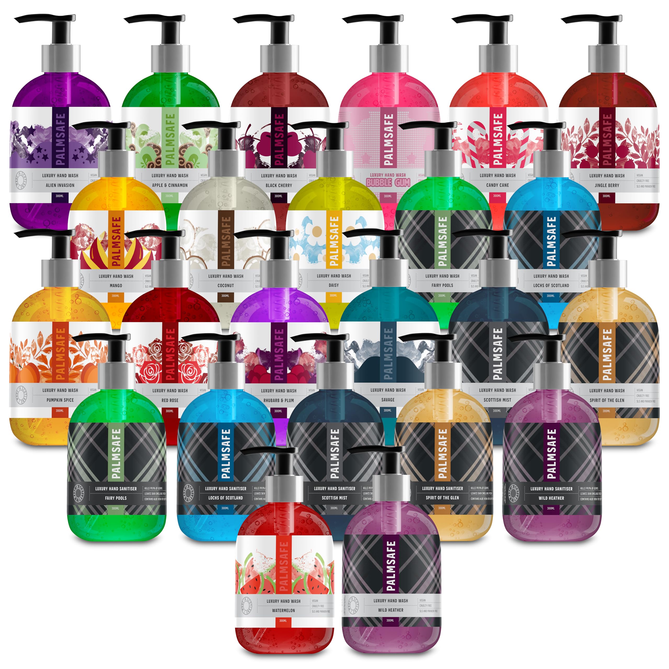 Palmsafe Candy Cane Luxury Hand Wash - SLS-Free, Vegan & Hydrating Cleanser 7