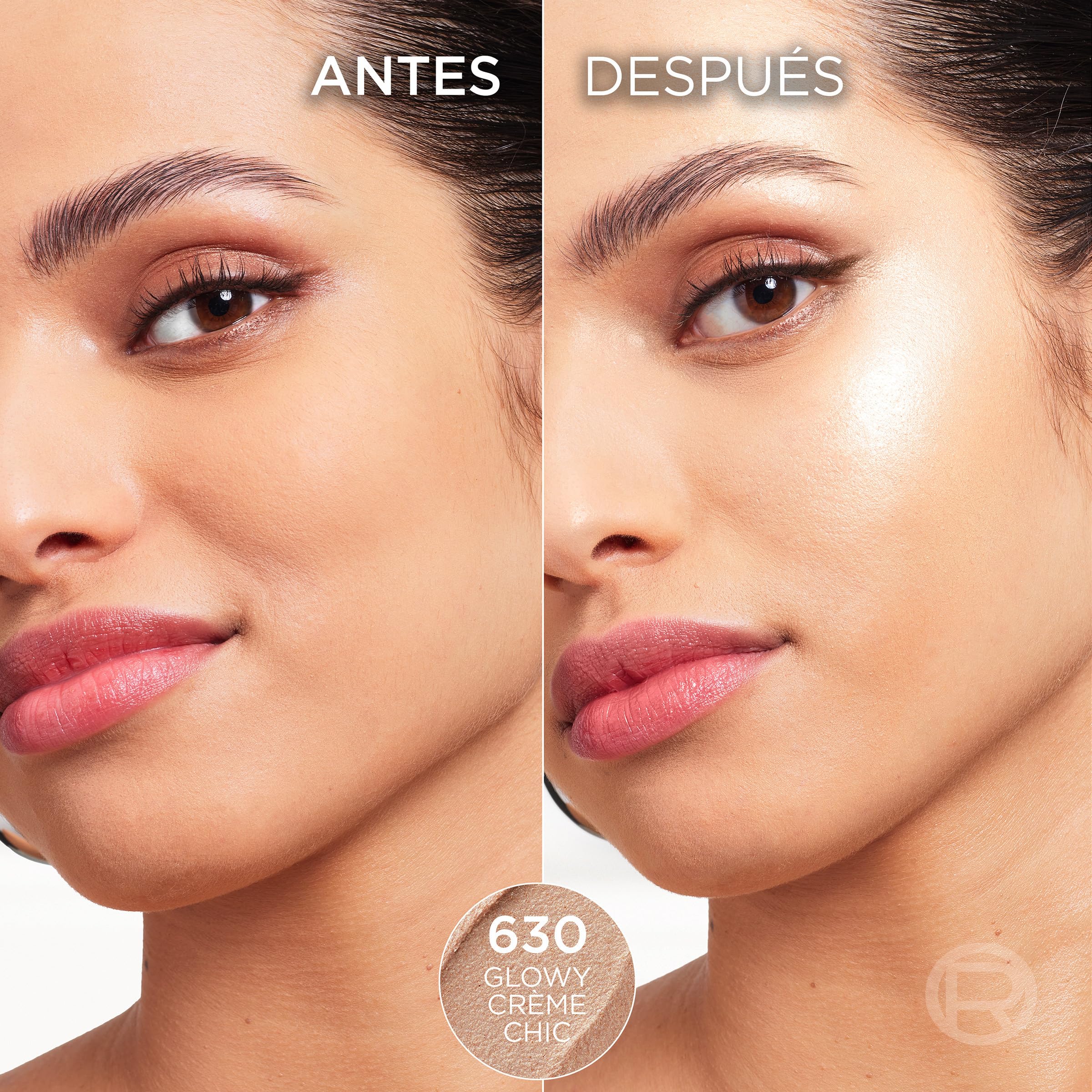 L'Oréal Paris Lumi Le Glass Stick, Highlighter-Stick für vielfältige Anwendungen, strahlendes Satin-Finish, nicht klebrig, glitzerfrei, für alle Hauttöne, Farbton: 610 Pearl Eclat 5
