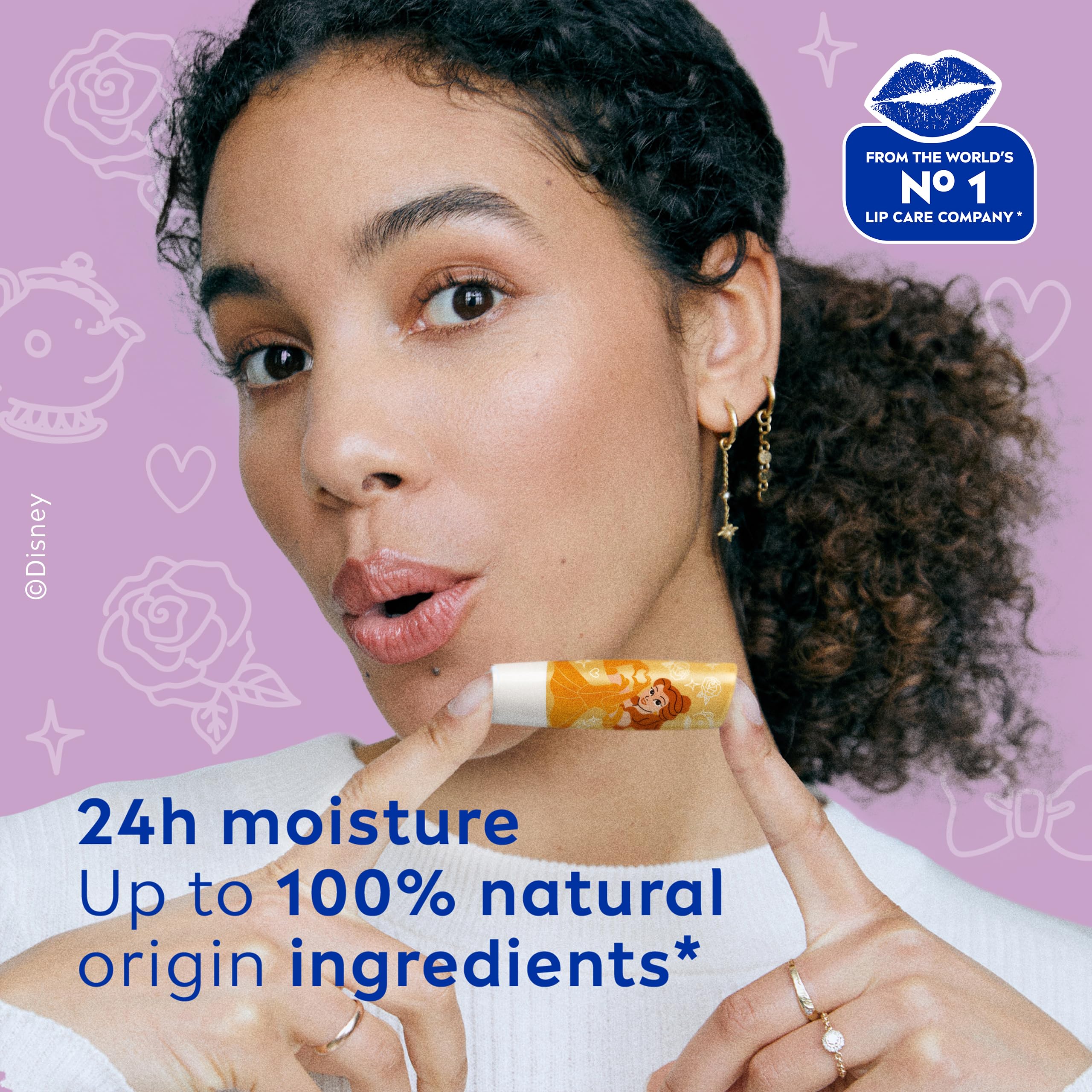 NIVEA Disney Princess Belle Limited Edition Vanilla Cupcake Lip Balm (4.8g) with Shea Butter 3