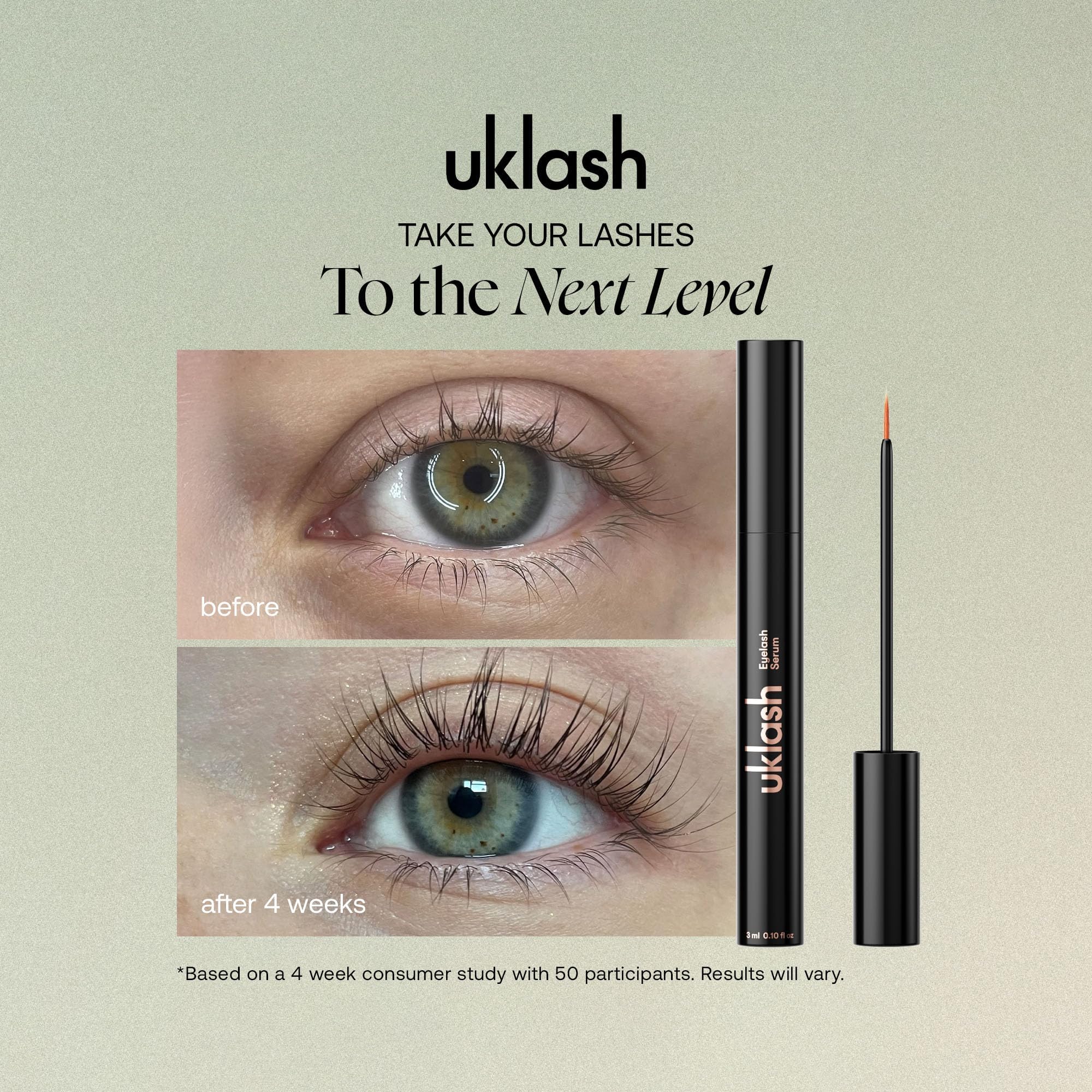 UKLASH Eyelash Growth Serum for Longer & Fuller Lashes (3ml)