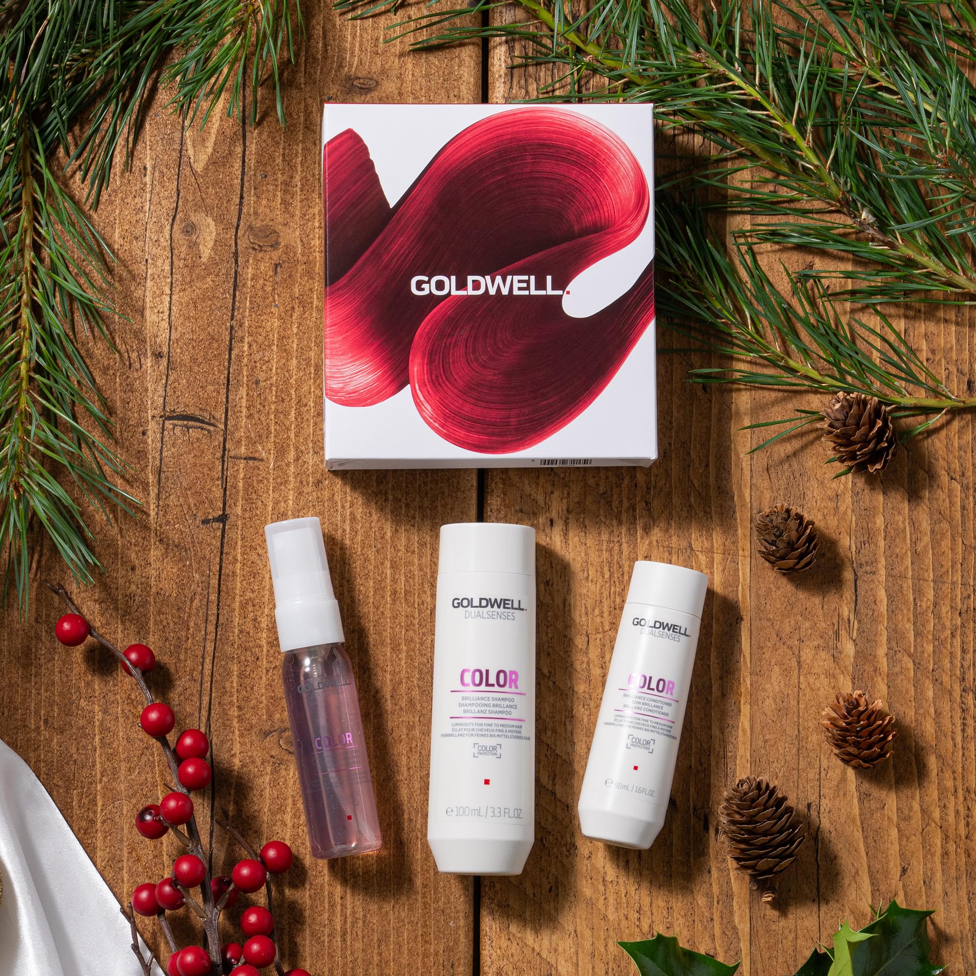 Goldwell Dualsenses Color Brillance Mini Set with Shampoo, Conditioner, Serum Spray & Treatment 6