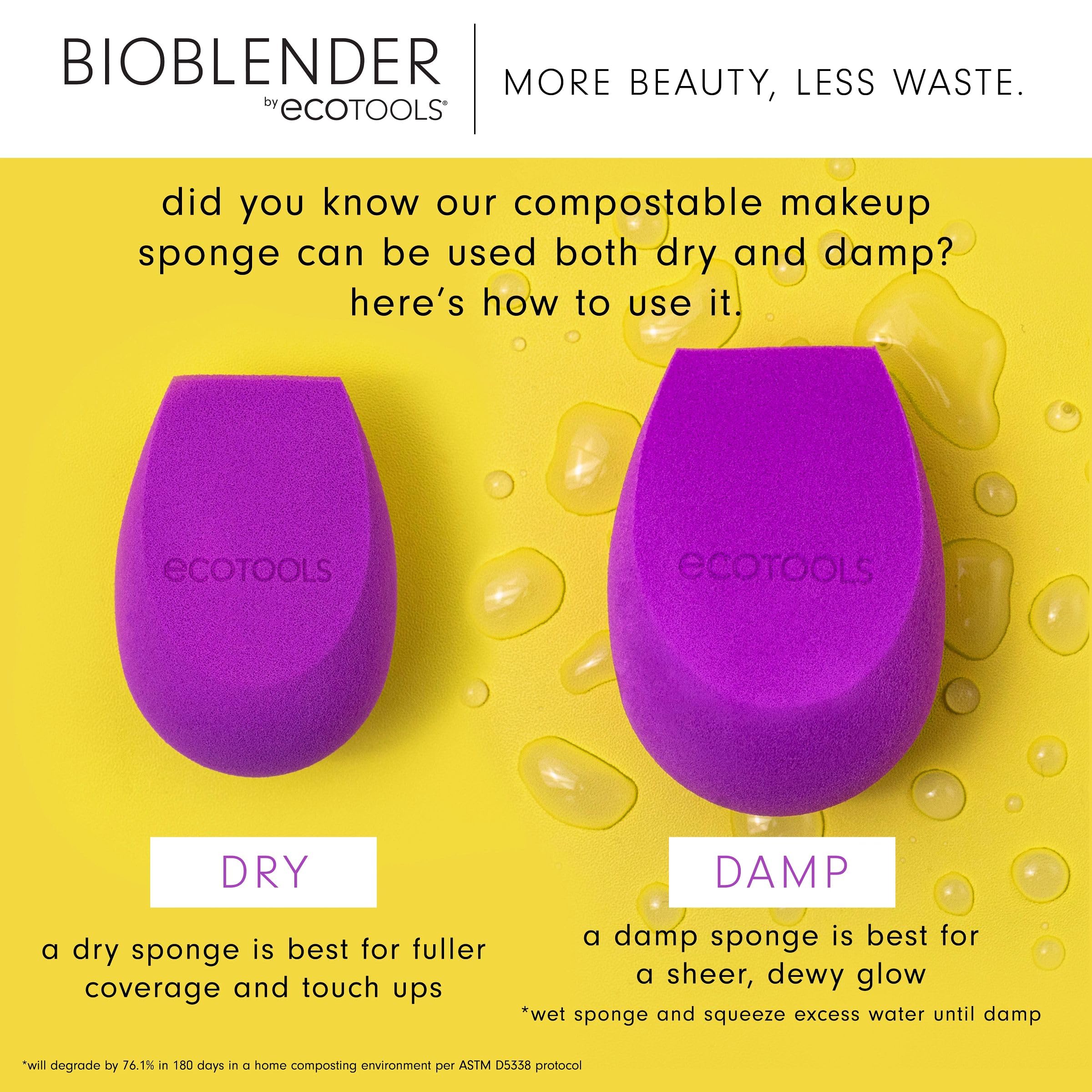 EcoTools Bioblender Kompostierbarer Make-up-Schwamm für flüssige und cremige Foundation – Lila 4