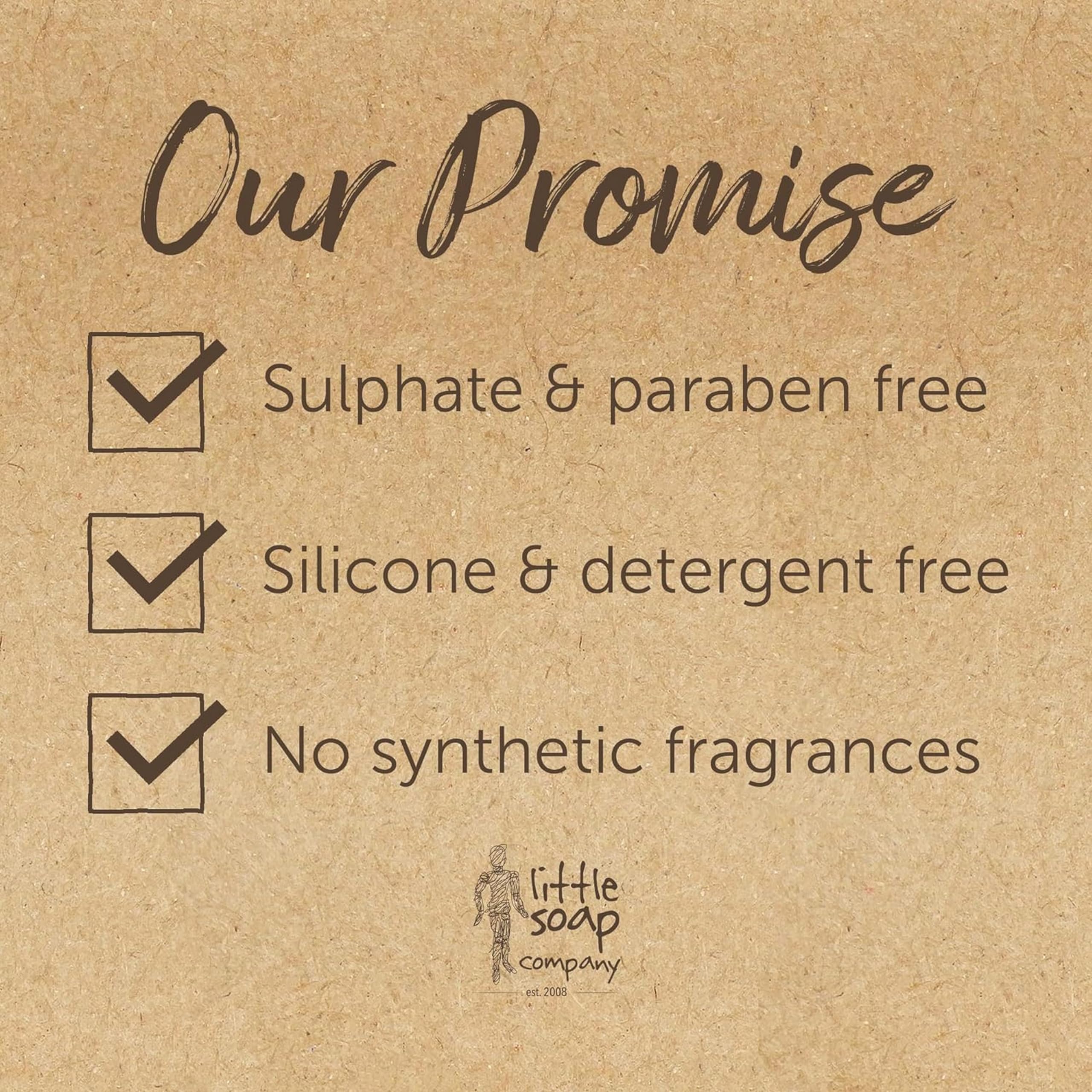 Little Soap Company Bio-Seifenstück – vegan, tierversuchsfrei, ohne SLS oder Parabene, mit englischem Lavendel und Zitrusfrüchten | Natürliche und biologische Körperseife und Handseife (110 g) 4