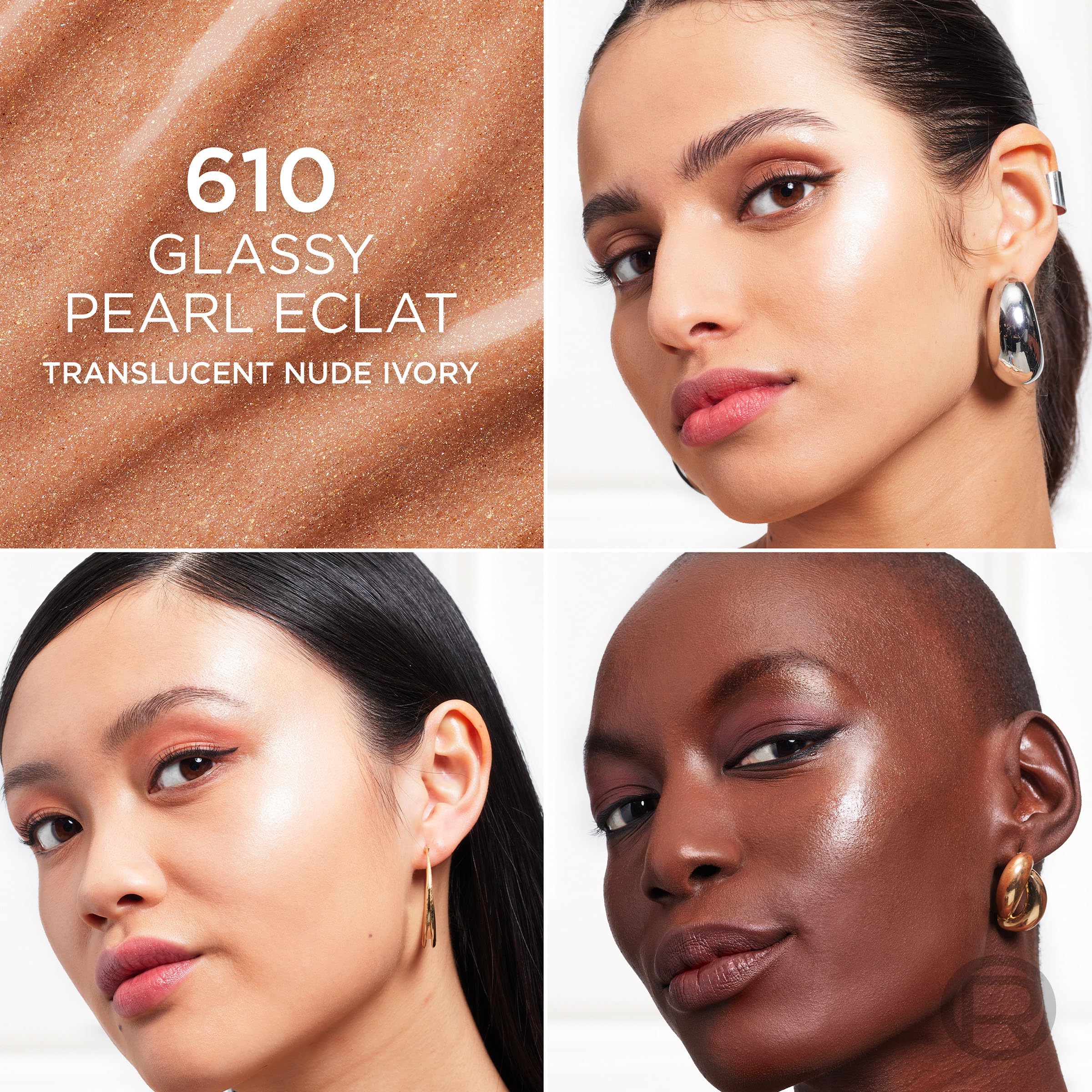 L'Oréal Paris Lumi Le Glass Stick, Highlighter-Stick für vielfältige Anwendungen, strahlendes Satin-Finish, nicht klebrig, glitzerfrei, für alle Hauttöne, Farbton: 610 Pearl Eclat 4