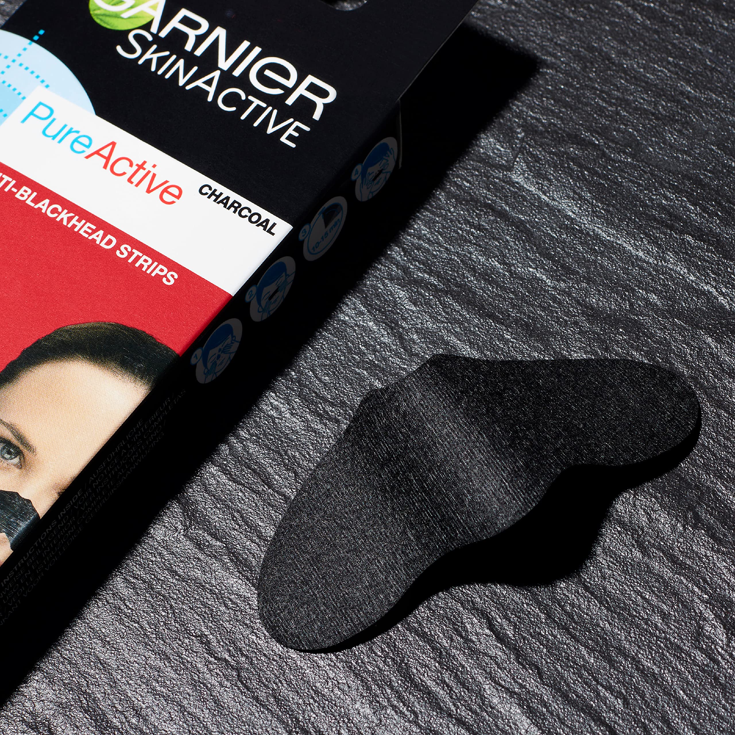 Garnier Pure Active Anti-Blackhead Charcoal Nose Strips - 4 Pack