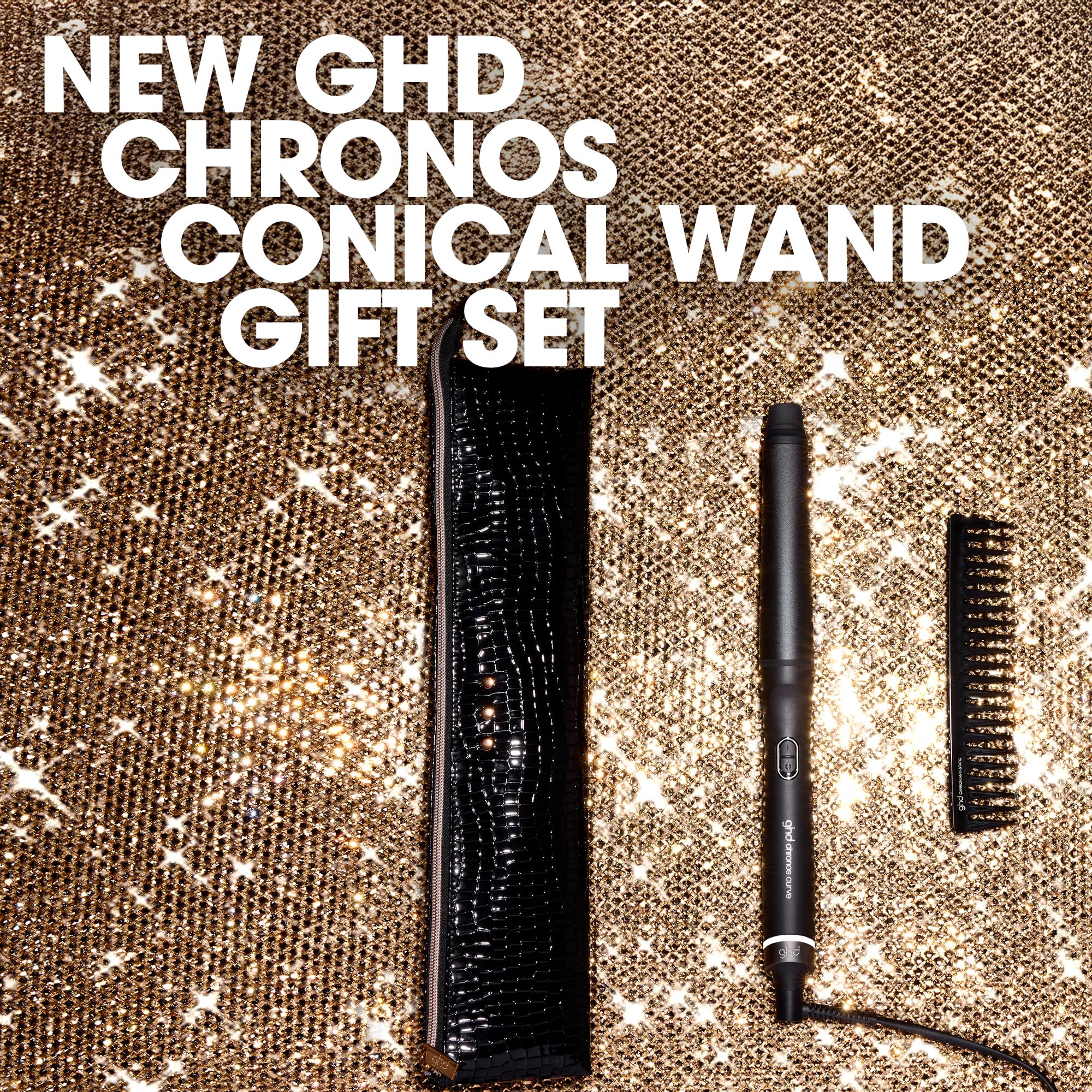 ghd Chronos Curve Conical Wand Festive Gift Set - Hair Curler with Paddle